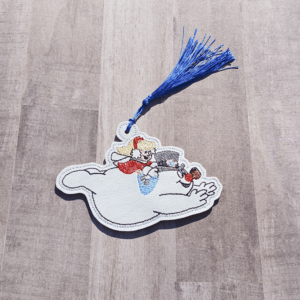 Sliding Snowman And Friend Bookmark