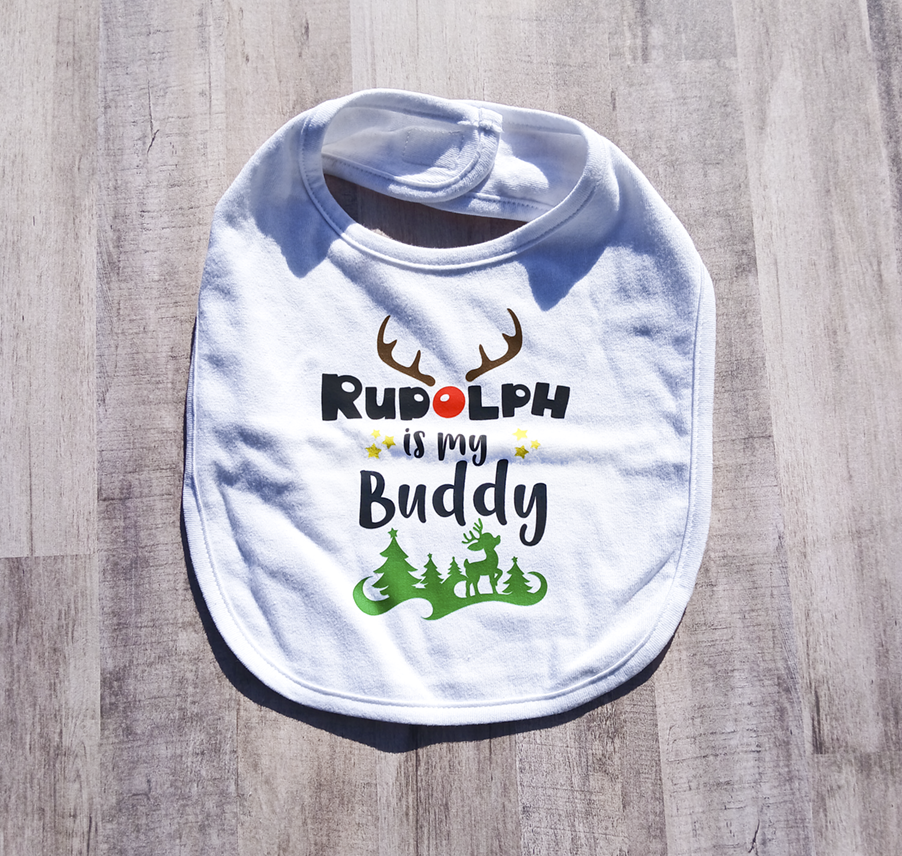 Rudolph Is My Buddy Bib