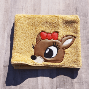 Female Reindeer Hooded Towel