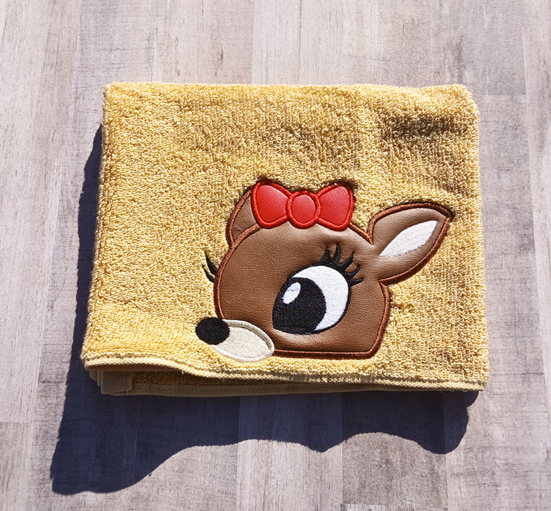 Female Reindeer Hooded Towel
