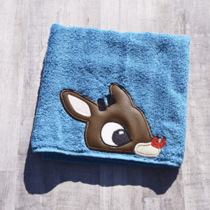 Male Reindeer Hooded Towel