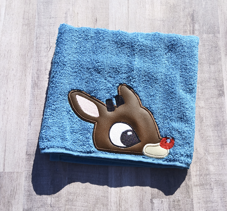Male Reindeer Hooded Towel