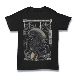 Alien Drone Comic Shirt Mockup