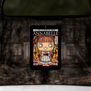 Evil Doll Comic Air Freshener Mockup