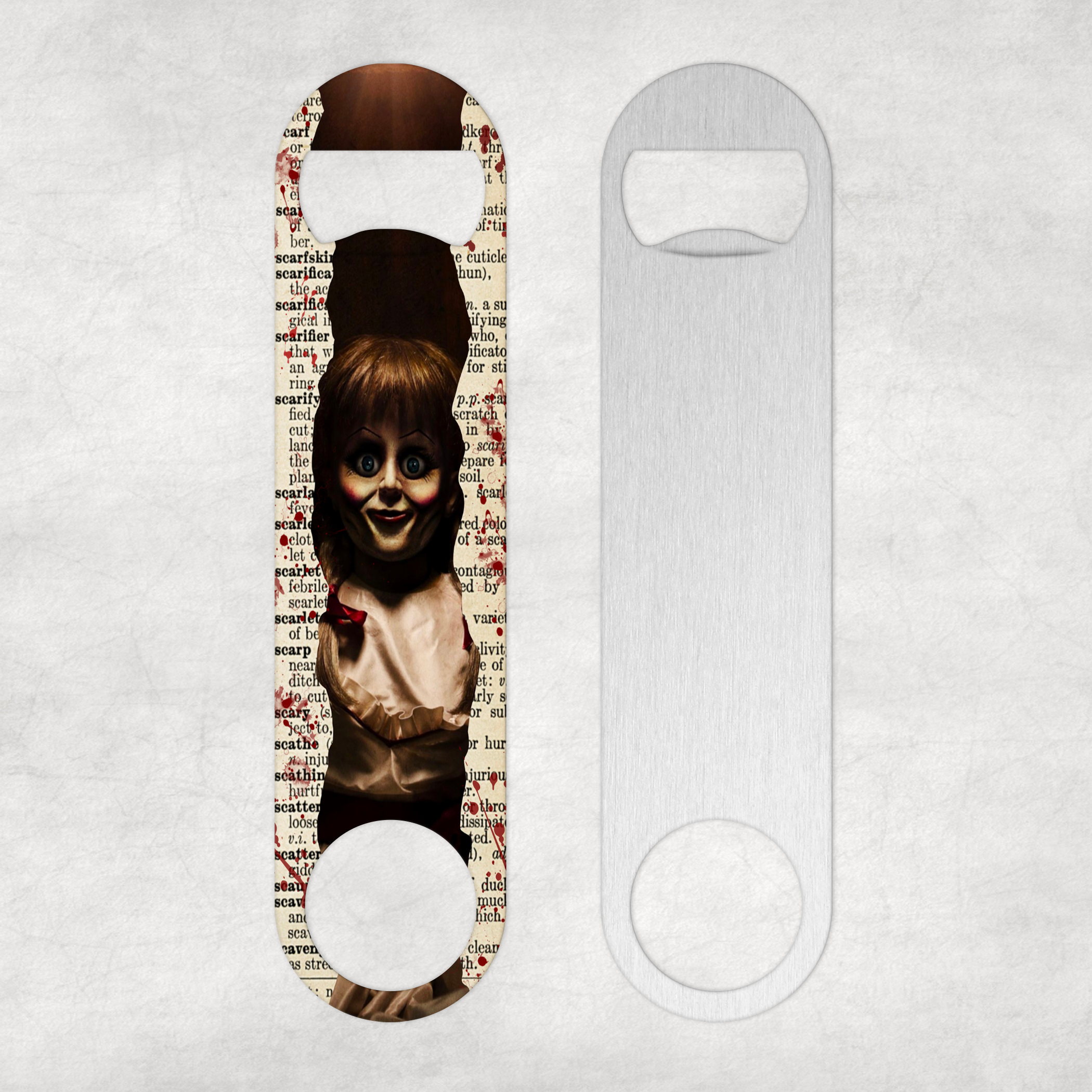 Evil Doll Print Bottle Opener Mockup