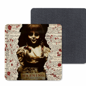 JUV Evil Doll Print Coasters Mockup