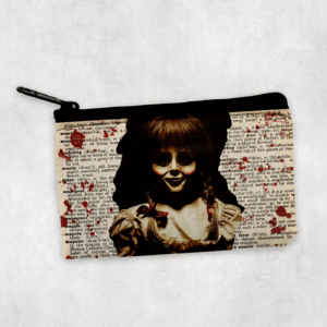 Evil Doll Print Zipper Pouch Mockup