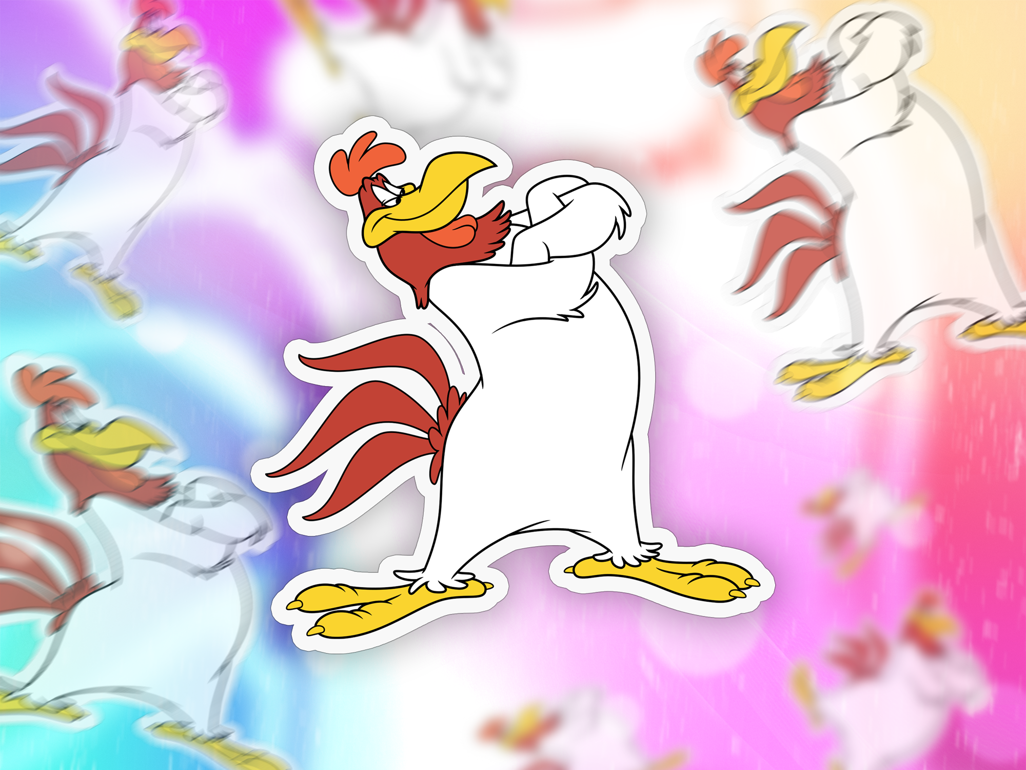 Southern Rooster Sticker Mockup