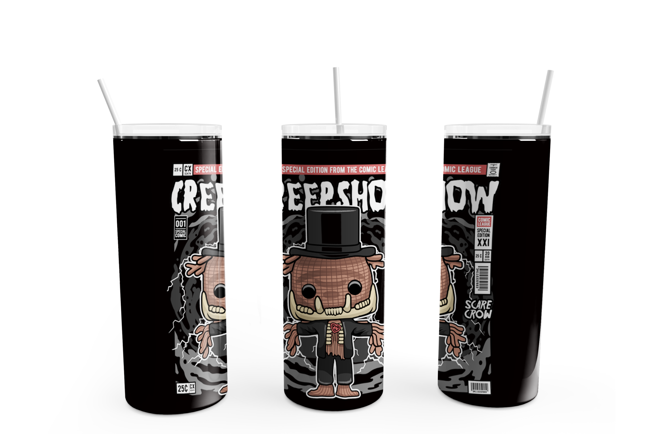 Scarecrow Comic Tumbler Mockup
