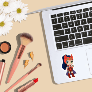 Feline Fighter Sticker Mockup