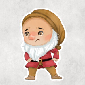Annoyed Dwarf Sticker Mockup