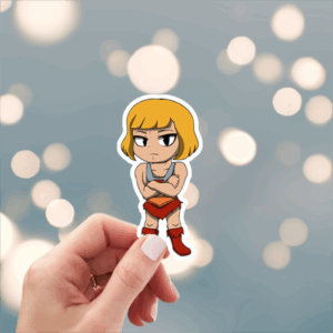 Power Prince Sticker Mockup