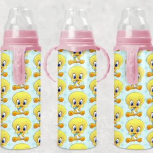 Baby Toons Bird Pattern Baby Bottle Mockup