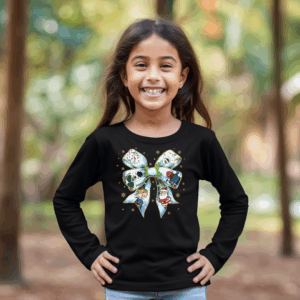 Snow Friends Bow Shirt Mockup