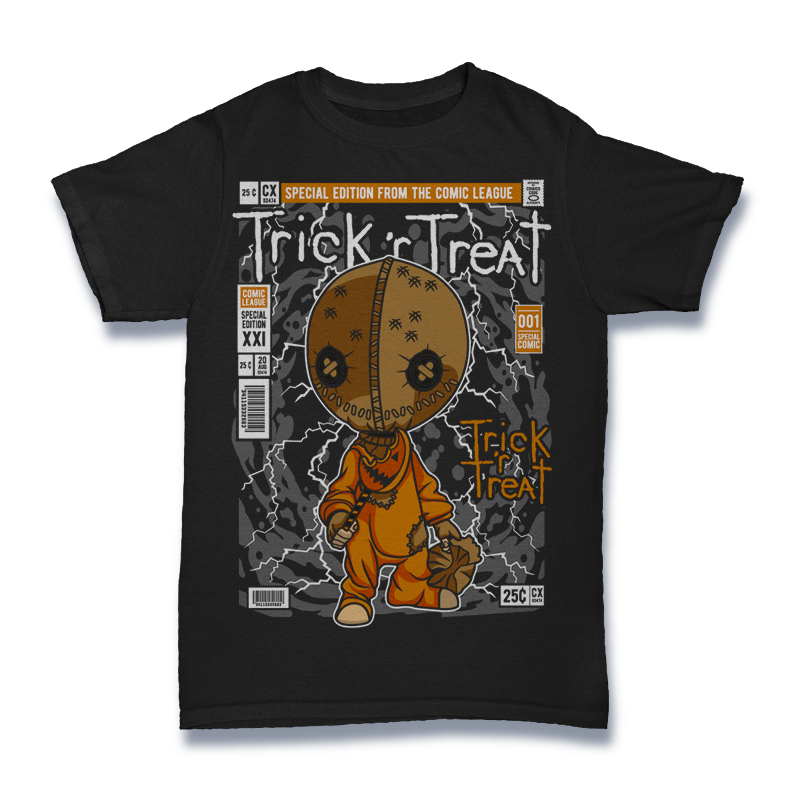 Halloween Ghost Comic Shirt Mockup