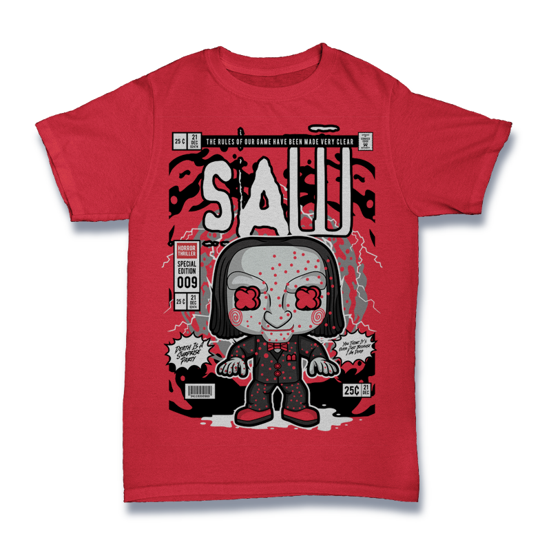 Evil Puppet Comic Shirt Mockup