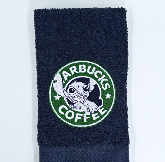 Blue Alien Coffee Hand Towel