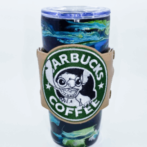 Blue Alien Coffee Tumbler Wrap