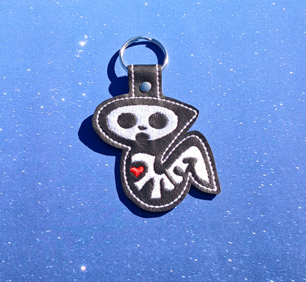 Skeleton Snake Key Fob