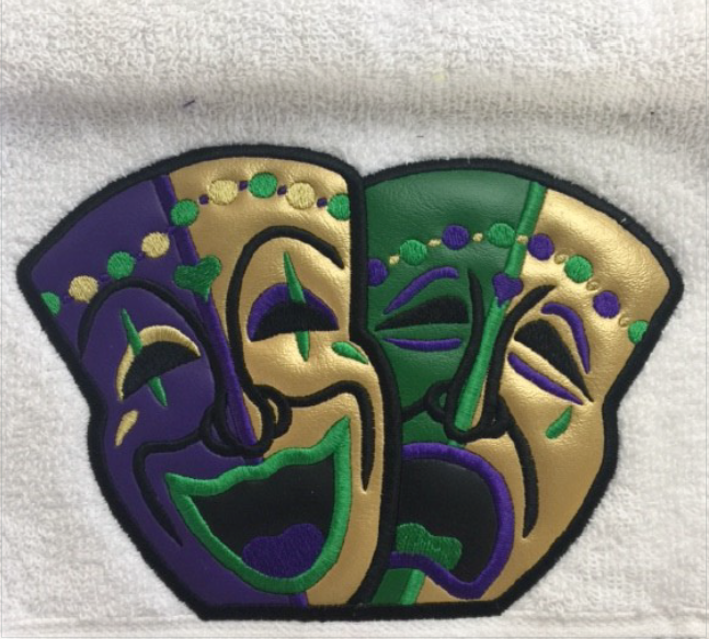 Drama Masks Hooded Towel