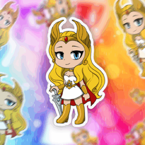 Power Princess Sticker Mockup