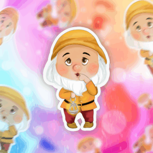 Allergic Dwarf Sticker Mockup