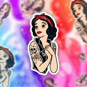 Snow Princess Gone Wild Sticker Mockup