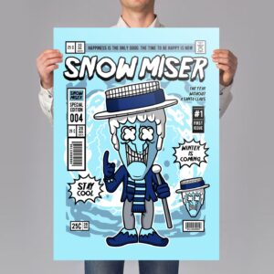 Cold Guy Comic Art Print Mockup
