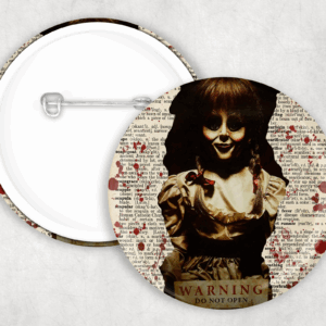 Evil Doll Print Button