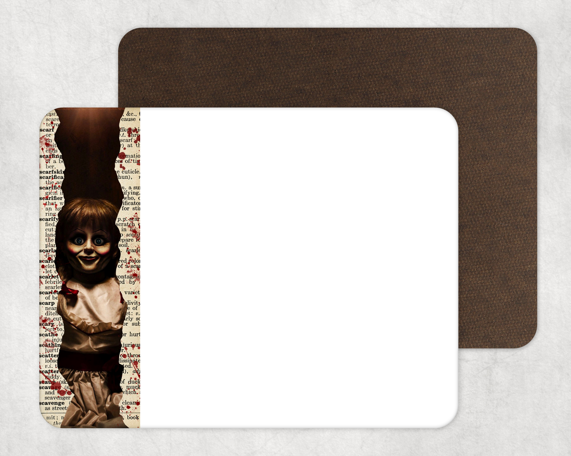 Evil Doll Print Dry Erase Board Mockup