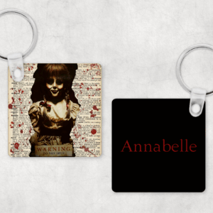Evil Doll Print Keyring Mockup