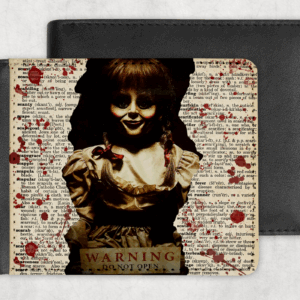 Evil Doll Print Bi-fold Wallet Mockup