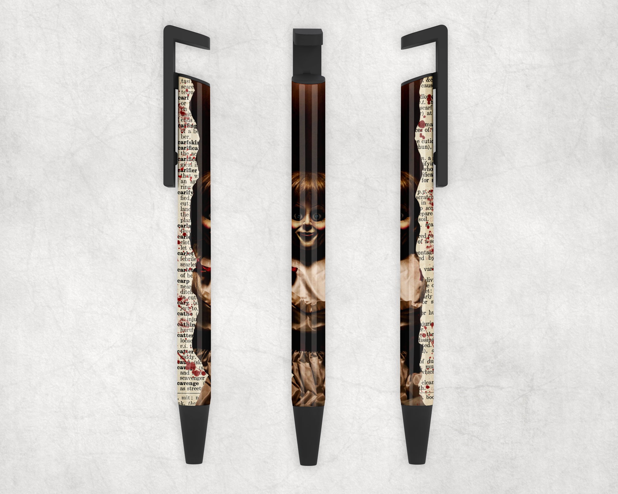 Evil Doll Print Ballpoint Pen Mockup