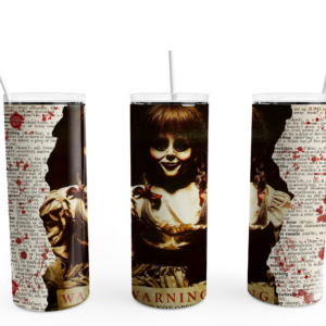 Evil Doll Print Tumbler Mockup