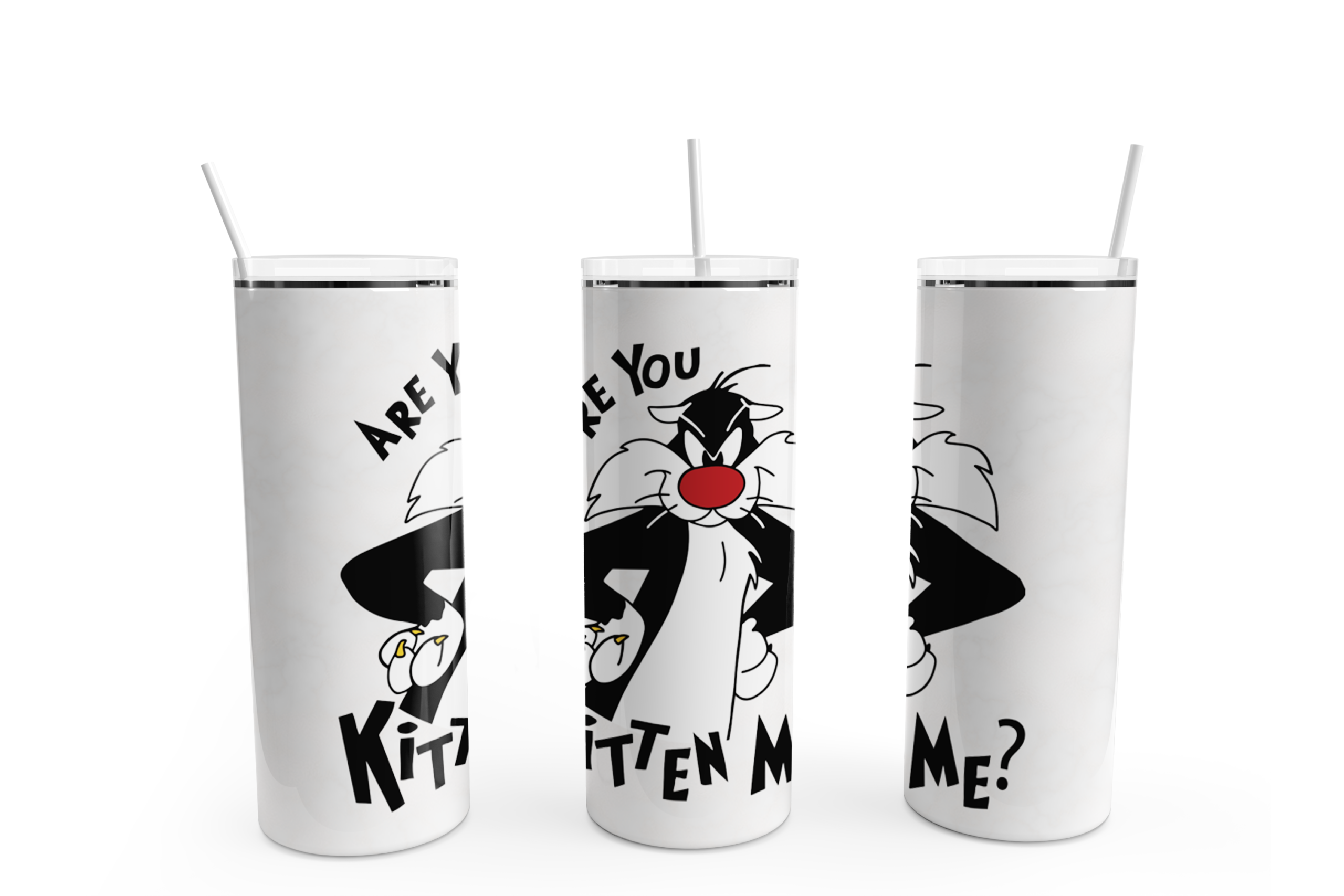 Are You Kitten Me Tumbler Mockup