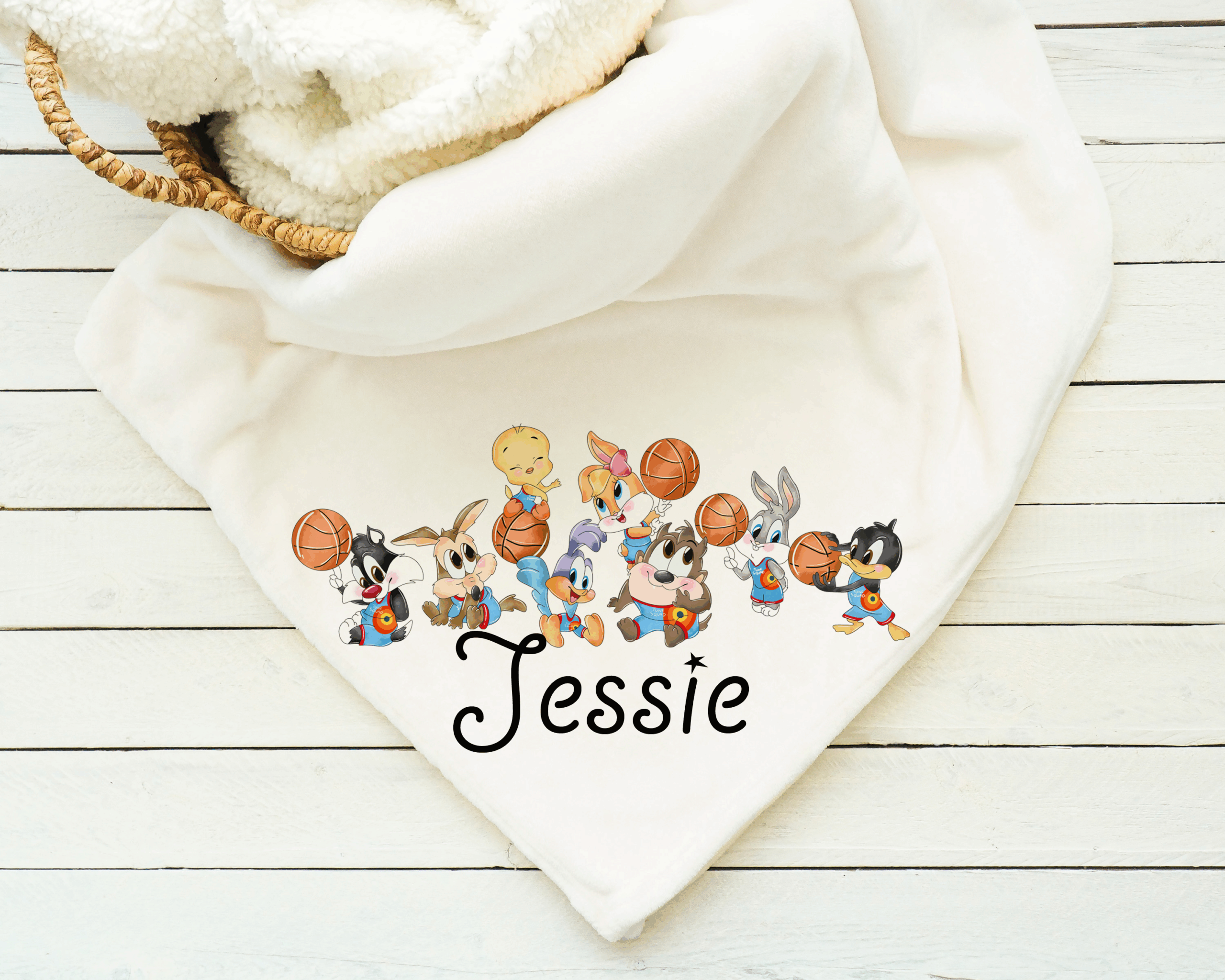 Basketball Babies Blanket Mockup