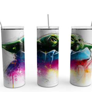 Green Alien Watercolor Tumbler