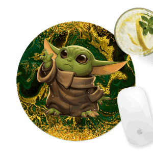 Green Alien Glitter Swirl Mousepad