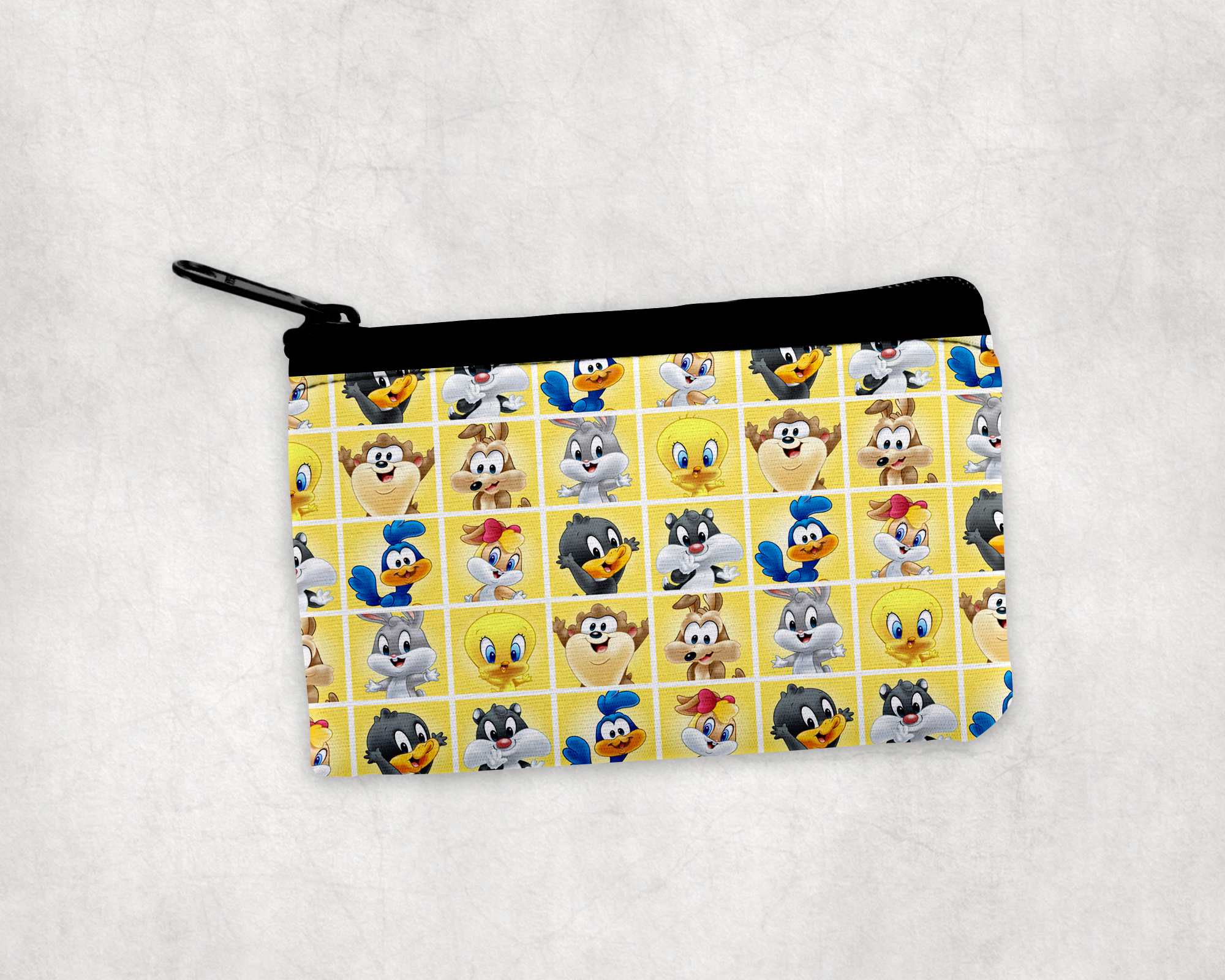 Baby Toons Pattern Zipper Pouch Mockup