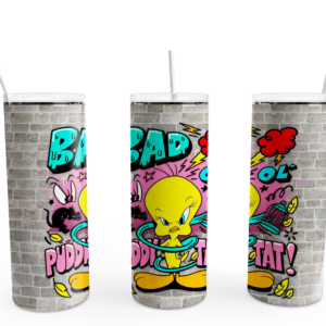 Bad Ol' Puddy Tat Tumbler Mockup