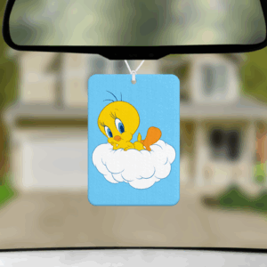 Yellow Birdie Air Freshener Mockup