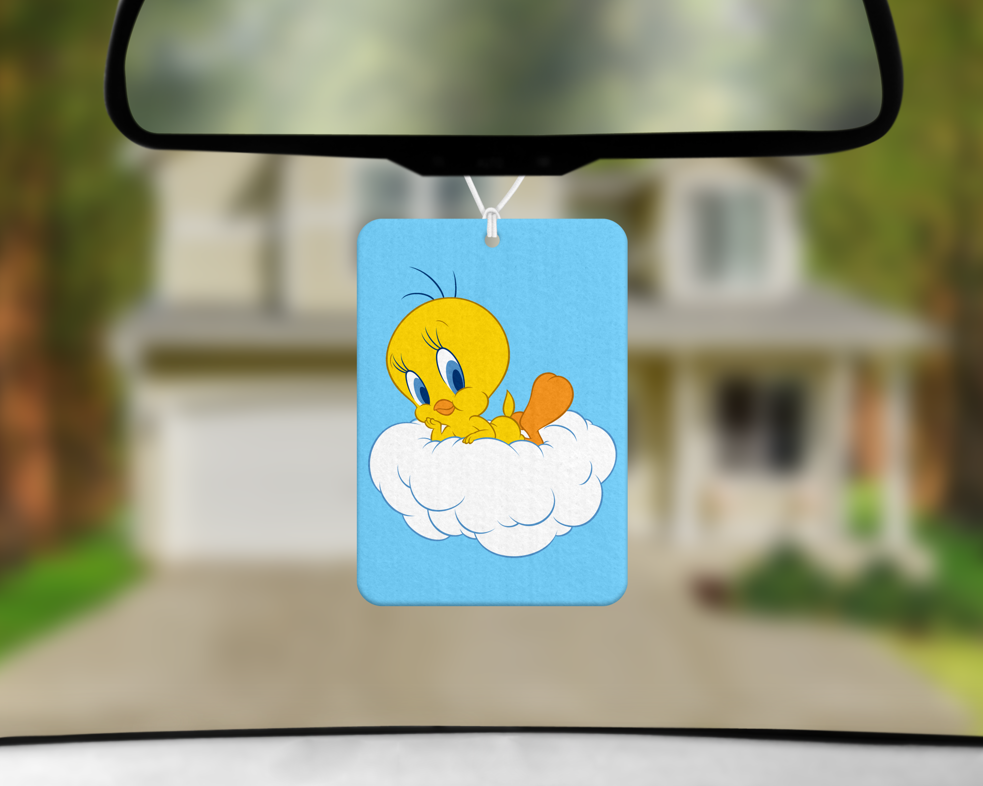 Yellow Birdie Air Freshener Mockup