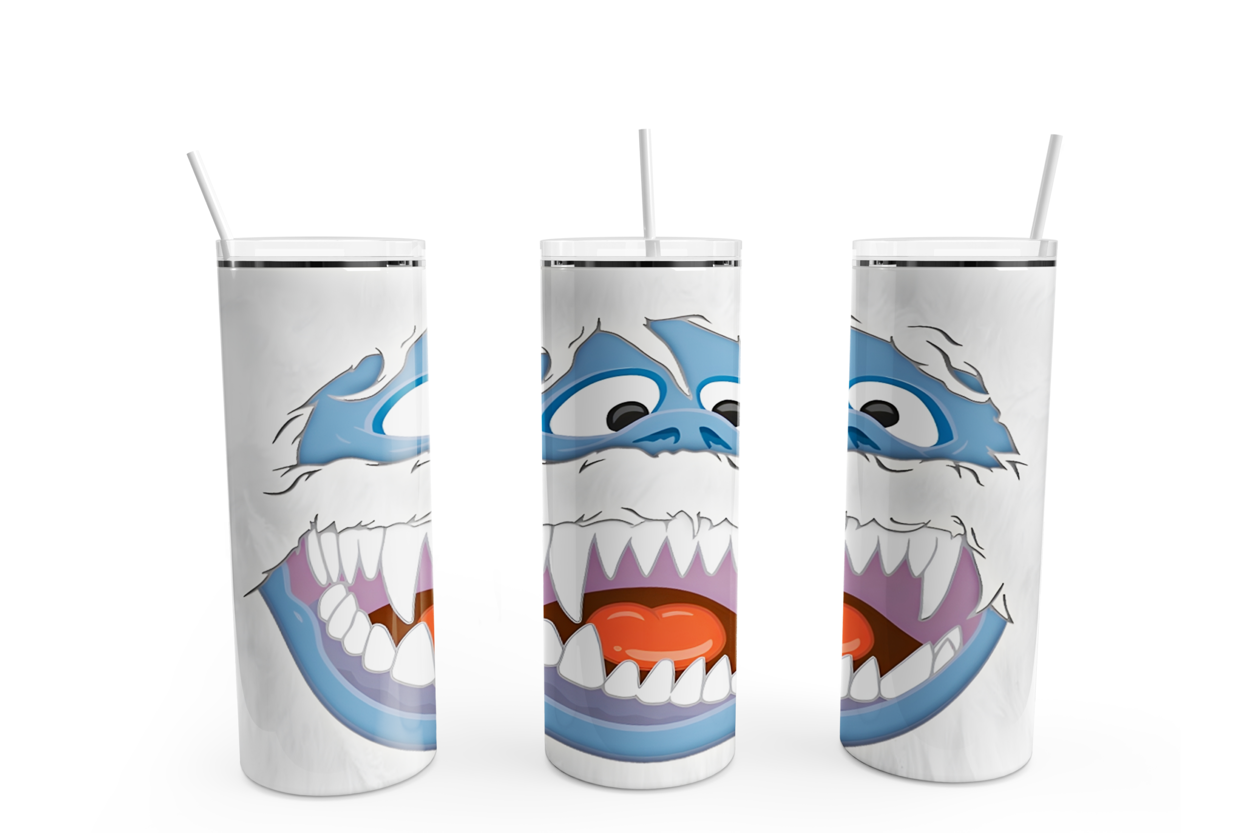 Blue Face Yeti Tumbler Mockup