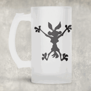 Coyote Silohuette Beer Mug Mockup