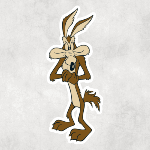 Determined Coyote Sticker Mockup