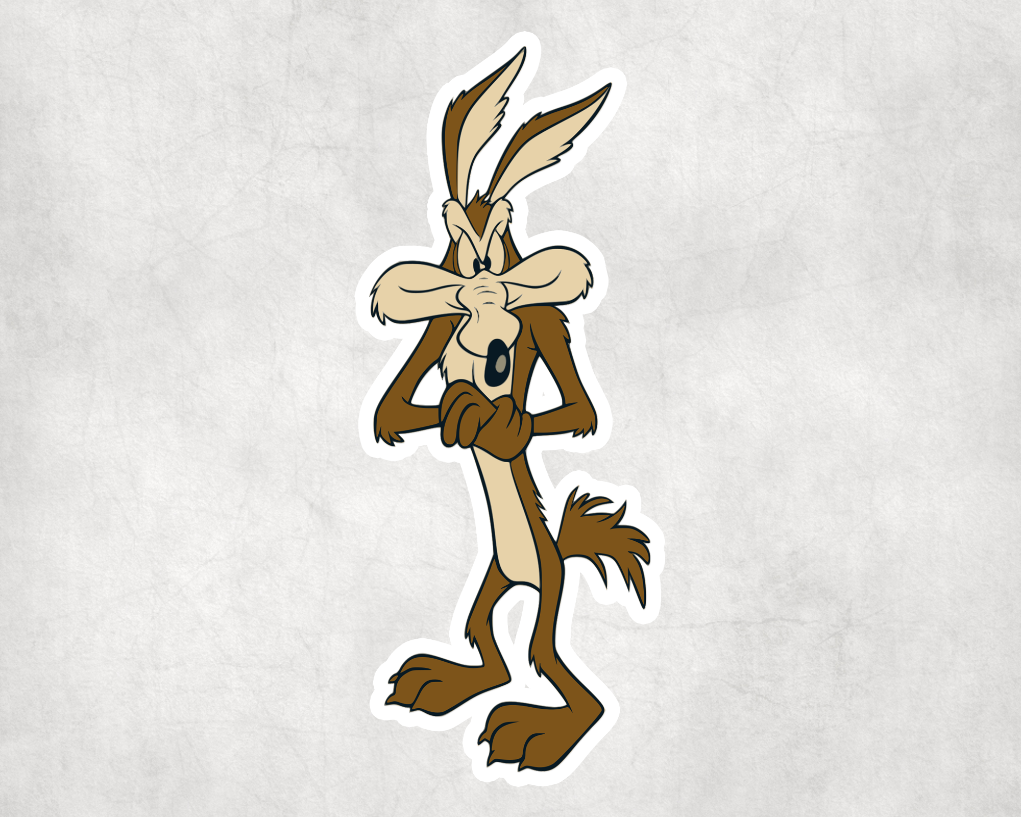 Determined Coyote Sticker Mockup