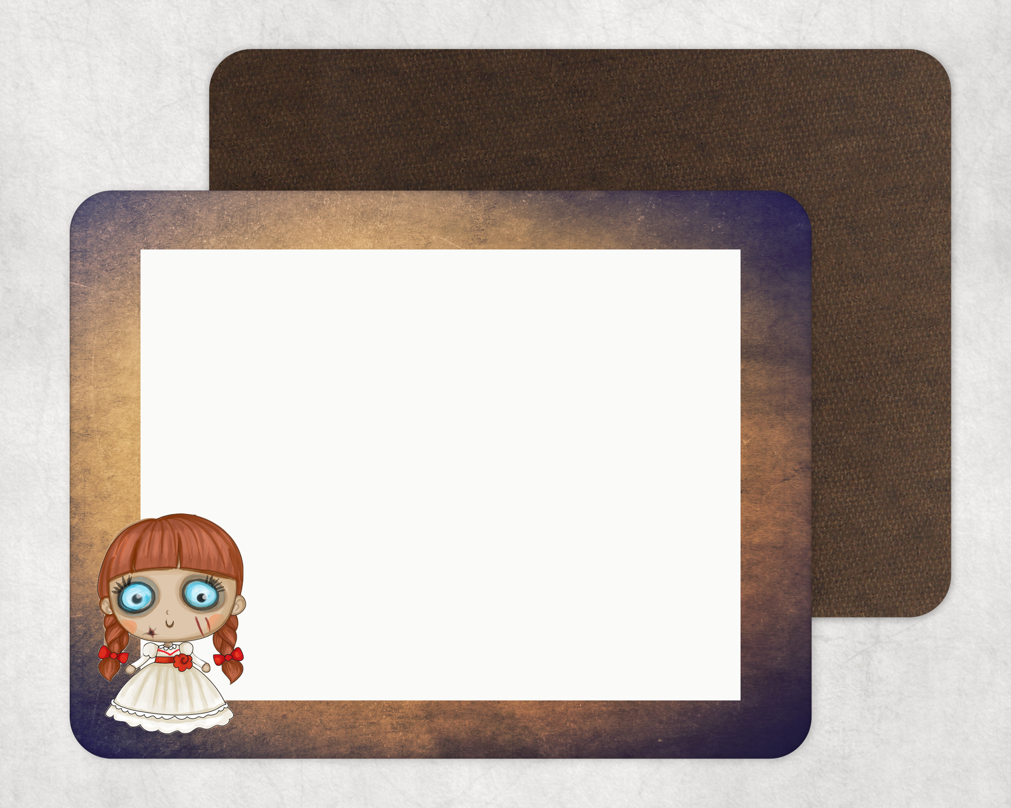 Cute Evil Doll Dry Erase Board Mockup