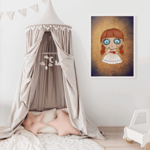Cute Evil Doll Art Print Mockup