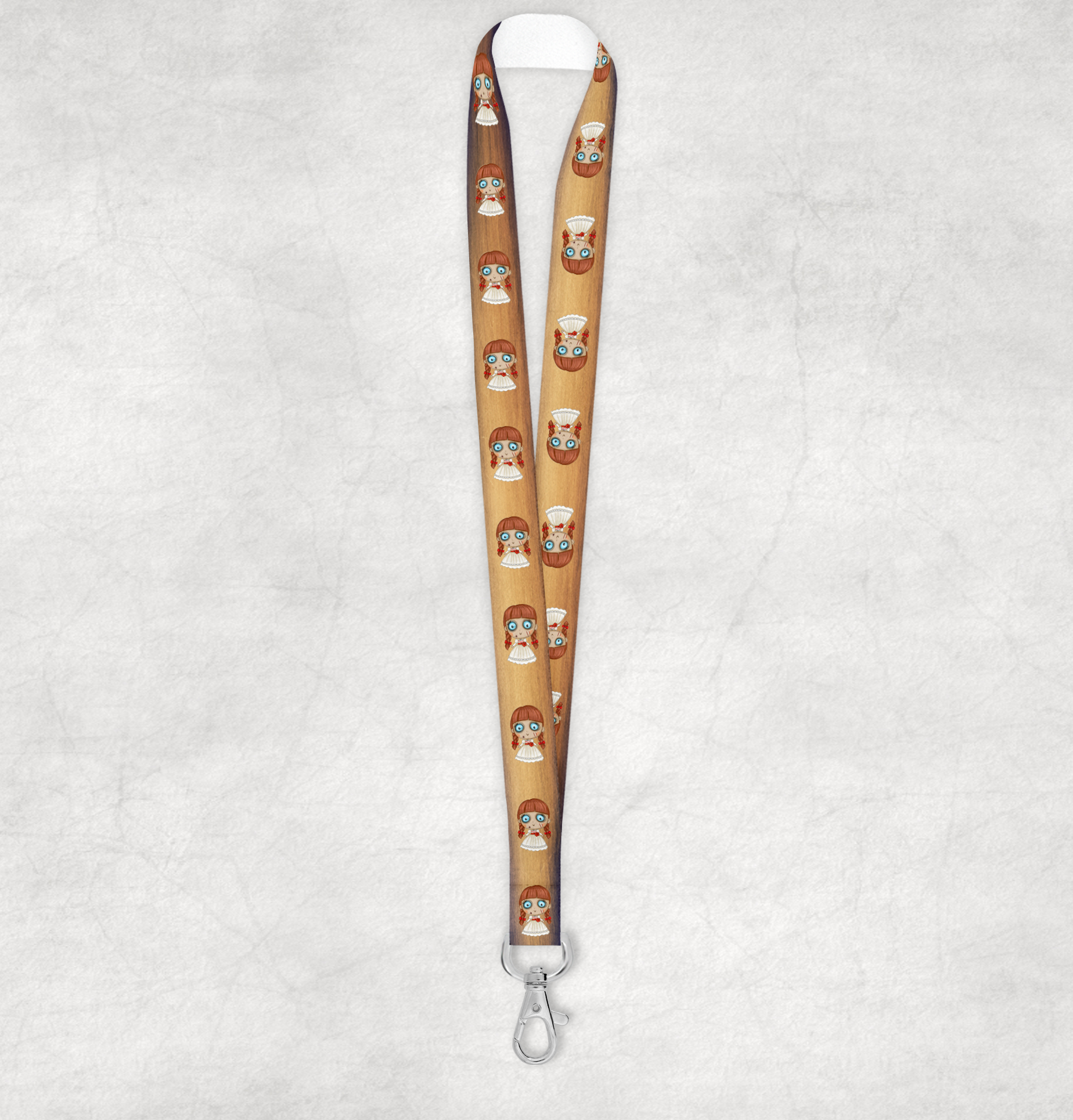 Cute Evil Doll Lanyard Mockup