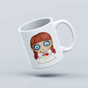 Cute Evil Doll Mug Mockup